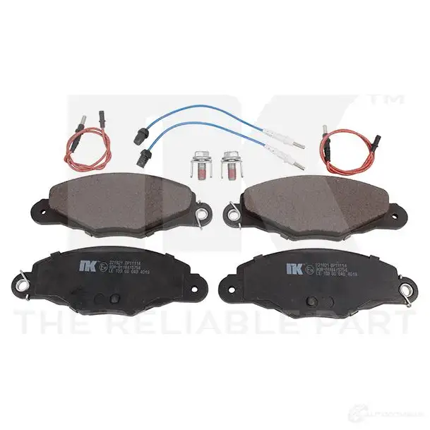 Тормозные колодки дисковые, комплект NK 1238017 WVA 23135 221921 JYUJ55N