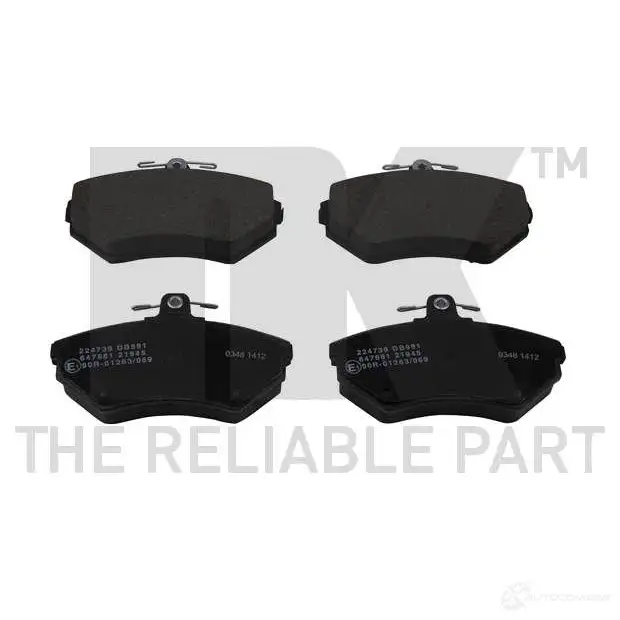Тормозные колодки дисковые, комплект NK P54VNTP 1239018 224739 WVA 21945/19