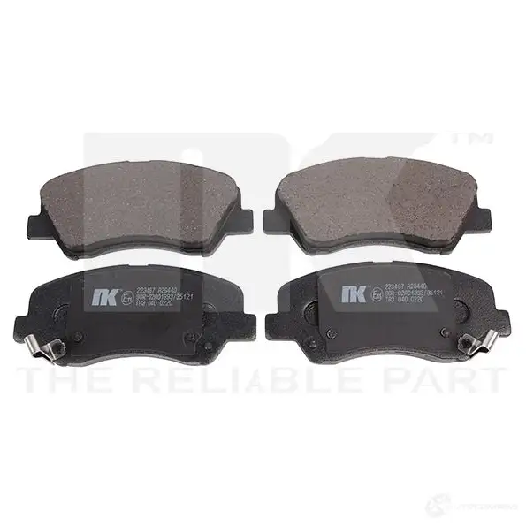 Тормозные колодки дисковые, комплект NK QB8C PK 223467 1438032216