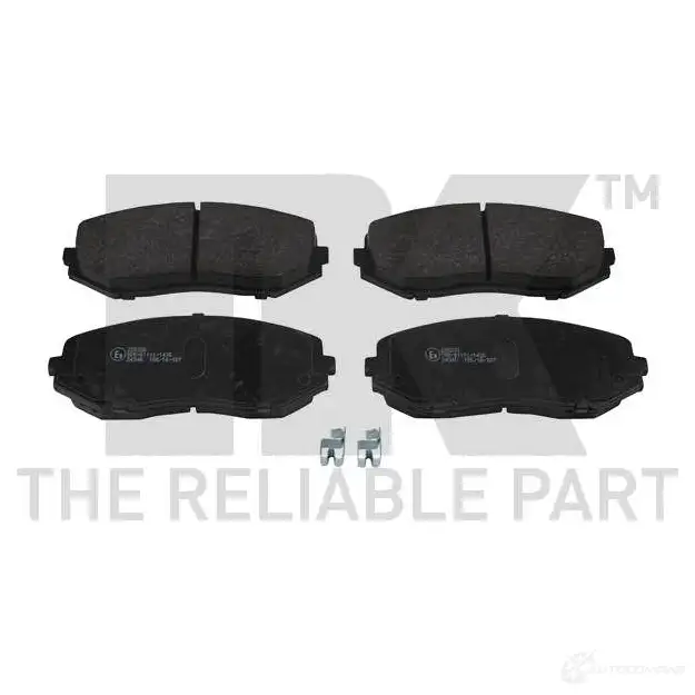 Тормозные колодки дисковые, комплект NK 5703858809416 1239153 61BVL 6A 225220