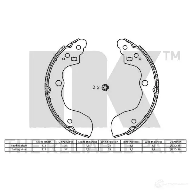 Тормозные колодки NK YS9B G42 5703858758837 1240464 2752821 изображение 1