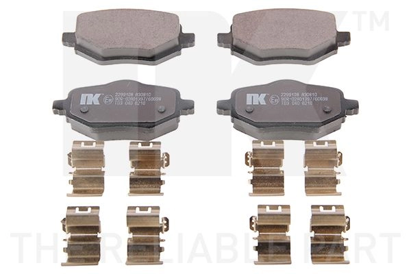 Тормозные колодки дисковые, комплект NK 58 XKW 1439898127 2299108