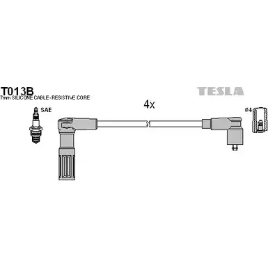 Высоковольтные провода зажигания TESLA T013B 2695302 W OVMBD4 0D6TPIL изображение 0
