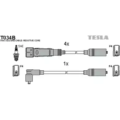 Высоковольтные провода зажигания TESLA 30 WUVY T034B 3GOI46W 2695322