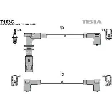 Высоковольтные провода зажигания, комплект TESLA 8595141021516 T103C 0Z3F3 F5 2695385 изображение 0