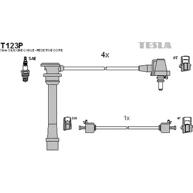 Высоковольтные провода зажигания TESLA V2A6XG JGC OCGY T123P 2695404 изображение 0