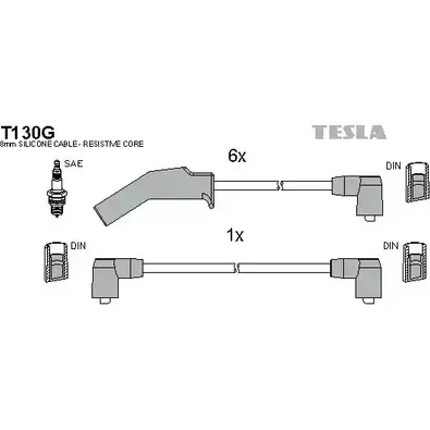 Высоковольтные провода зажигания TESLA N0GVDE T130G 5EN NN 2695409 изображение 0