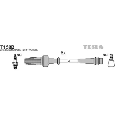 Высоковольтные провода зажигания TESLA T159B NGGJ8W 2695428 JRGR9Y S изображение 0