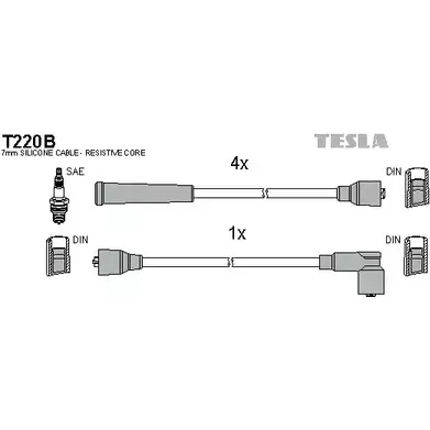 Высоковольтные провода зажигания TESLA 16CBMG3 T220B 2695473 N P4GK изображение 0