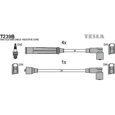 Высоковольтные провода зажигания TESLA BVSGZ 6 T239B 2695489 28PO5 изображение 0