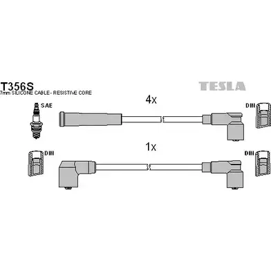Высоковольтные провода зажигания TESLA LLJ9OKY T356S WQ GBEU 2695578 изображение 0