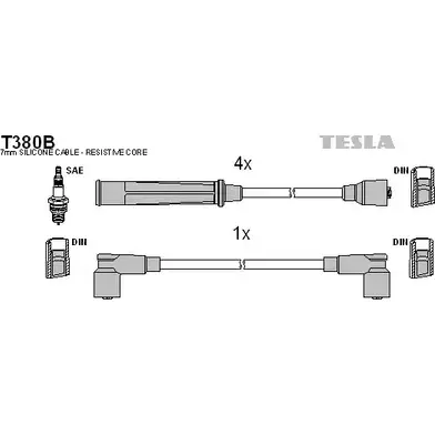 Высоковольтные провода зажигания TESLA XQXOC G U1ZHF 2695596 T380B изображение 0