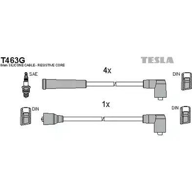 Высоковольтные провода зажигания TESLA 2695643 ORCB0 2 IINED T463G изображение 0