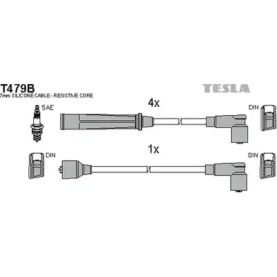 Высоковольтные провода зажигания TESLA GQ8VU4 T479B 7 XHGQ 2695656 изображение 0