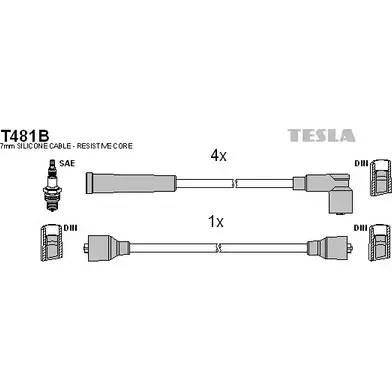 Высоковольтные провода зажигания TESLA IV7A9 2695658 J KGWVT T481B изображение 0