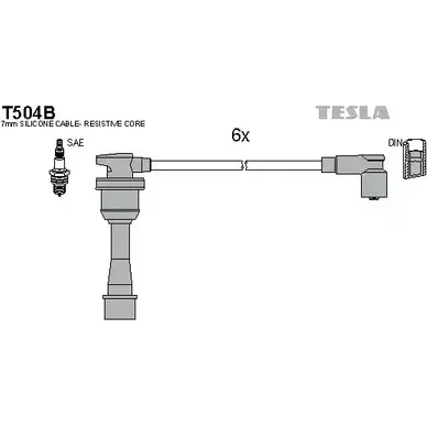 Высоковольтные провода зажигания TESLA 2695676 T504B Y YEWR8 KA6M8