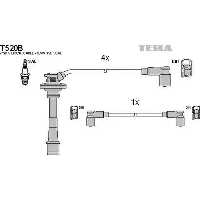 Высоковольтные провода зажигания TESLA T520B 2695684 0FOG I LW2QRY изображение 0