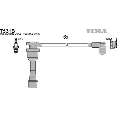 Высоковольтные провода зажигания TESLA T531B V 48CF8T TWNS3 2695691 изображение 0