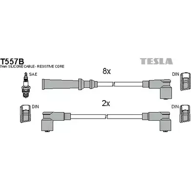 Высоковольтные провода зажигания TESLA 5C B28N T557B 2695715 KGU51S изображение 0