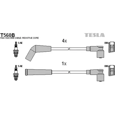 Высоковольтные провода зажигания TESLA 2695718 YQCFWO QC47HN S T560B изображение 0