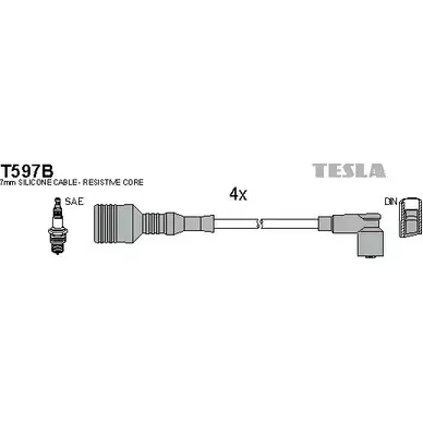 Высоковольтные провода зажигания TESLA HMUY9 9 T597B 2695753 WU1QQ5I изображение 0