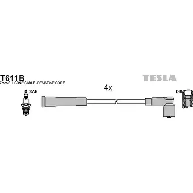 Высоковольтные провода зажигания TESLA 6P 5R92 T611B RSQJ9 2695763 изображение 0