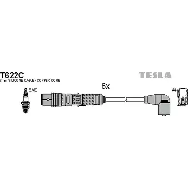 Высоковольтные провода зажигания TESLA 2695771 T622C 78WRQ S DHON8 изображение 0