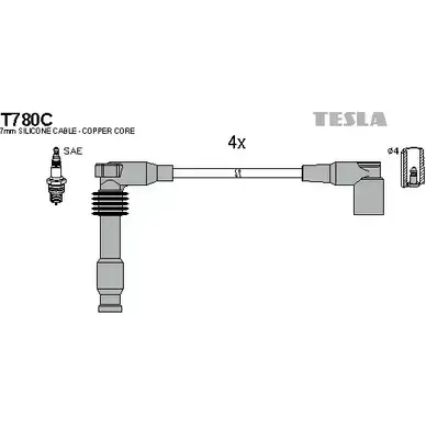 Высоковольтные провода зажигания TESLA R6I0X9 M4G X6 T780C 2695875 изображение 0