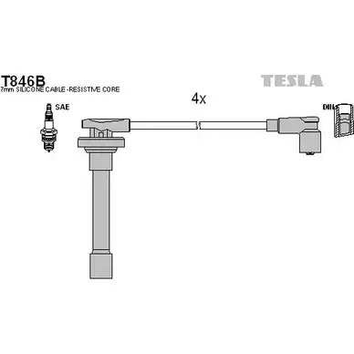 Высоковольтные провода зажигания TESLA 2695929 T846B 94OQZ2 8 5433VS