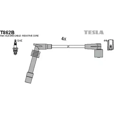 Высоковольтные провода зажигания TESLA T862B KL1 QTXQ N4UYUM 2695941 изображение 0