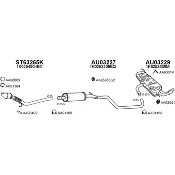 Система выпуска ОГ VENEPORTE 3Y CH1UY 030187 2696317 5PJ194Q изображение 0