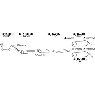Система выпуска ОГ VENEPORTE 150149 2696696 8M8LN 7B JC6HL изображение 0