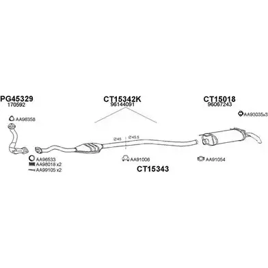 Система выпуска ОГ VENEPORTE YOFM Q4 PINBCR 2696720 150180