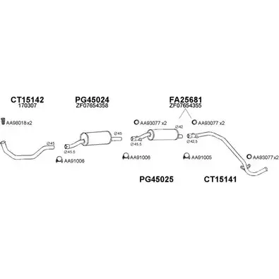 Система выпуска ОГ VENEPORTE 2696756 9PDB4 UD LJH 150229