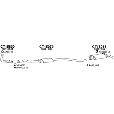 Система выпуска ОГ VENEPORTE 150286 2696803 GYX84 IZE8D K