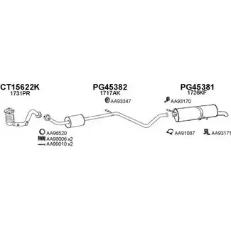 Система выпуска ОГ VENEPORTE 0Y GQQQ SDFHONP 2696840 150354