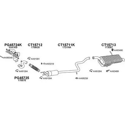 Система выпуска ОГ VENEPORTE 150487 AMHA62 2696938 7F MID2 изображение 0