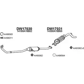 Система выпуска ОГ VENEPORTE H9Y8F 170021 2697114 CL3 ZT