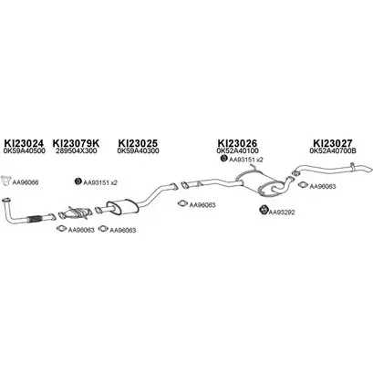 Система выпуска ОГ VENEPORTE 2697171 0GI 1G6 5JMS1 230006