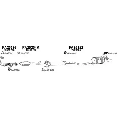 Система выпуска ОГ VENEPORTE 2697304 YO 8NCF XS6SPM0 250134
