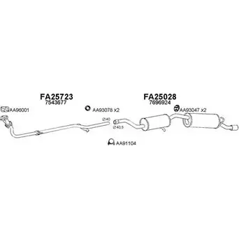 Система выпуска ОГ VENEPORTE H RX5D 250217 2697384 9B7OM