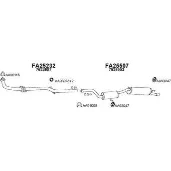 Система выпуска ОГ VENEPORTE 2697387 ODF5K 9 35FLHRE 250220