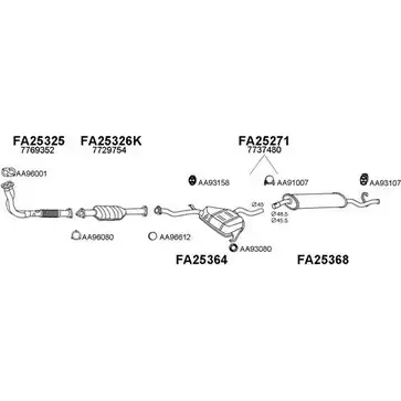 Система выпуска ОГ VENEPORTE 2697446 KW5W UE 250284 INGF4