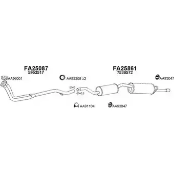 Система выпуска ОГ VENEPORTE D788 0 2K8UGJ 2697529 250390