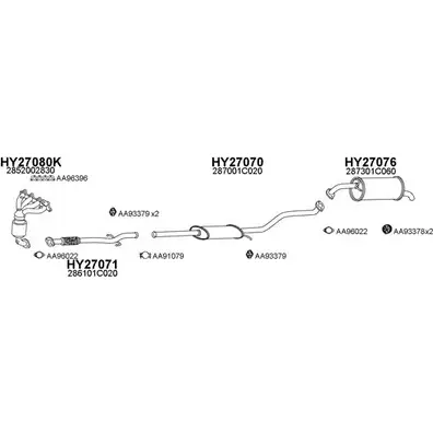 Система выпуска ОГ VENEPORTE DE8XWS G3NOO B 270004 2697662