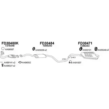 Система выпуска ОГ VENEPORTE 83 WF1 300194 WM094 2697875