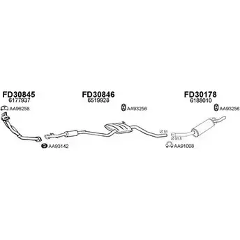 Система выпуска ОГ VENEPORTE GGA DSGD 300255 VPFLR 2697923