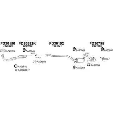 Система выпуска ОГ VENEPORTE KJ41T0 300418 65 X7T7D 2698049 изображение 0