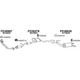 Система выпуска ОГ VENEPORTE C6 Q8VK S17LCG1 300466 2698096