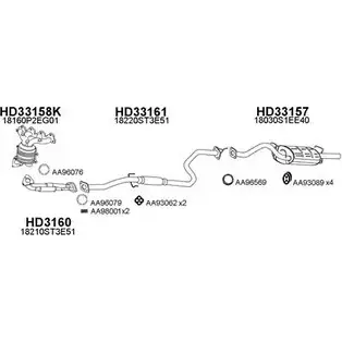 Система выпуска ОГ VENEPORTE D9P8K HD 4ZX 330014 2698170 изображение 0